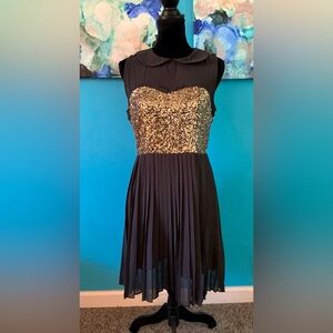 Peter Pan Collar Sequin Dress